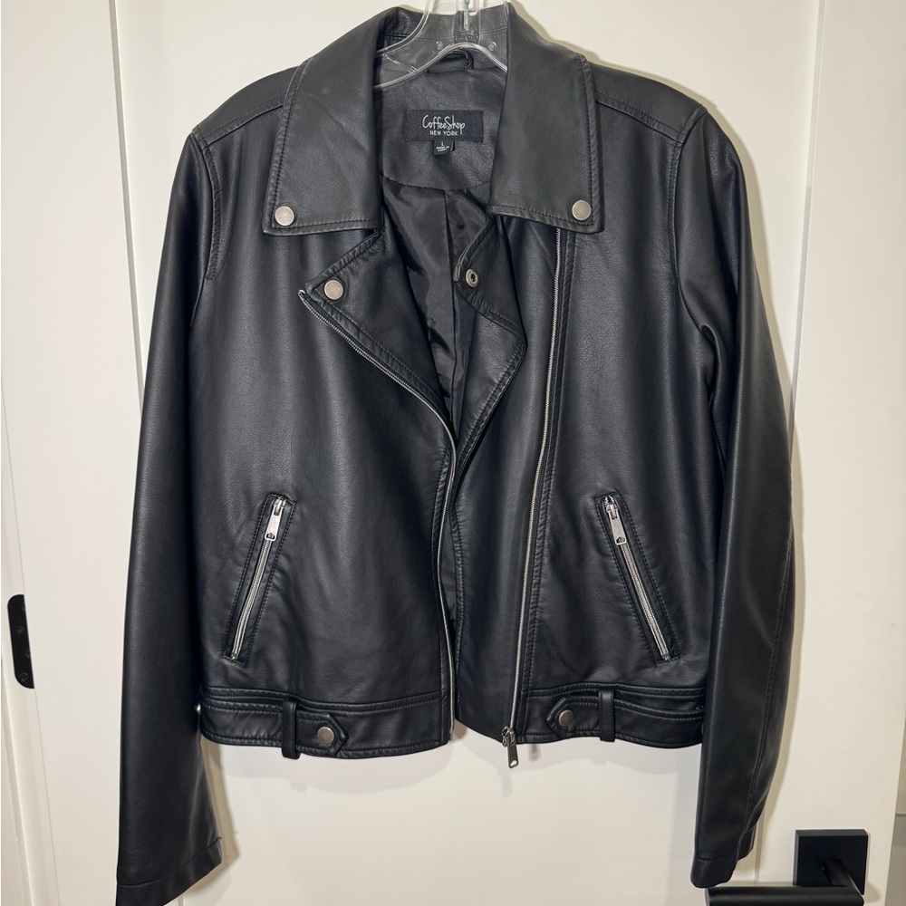 Women's Black Faux Leather Jacket